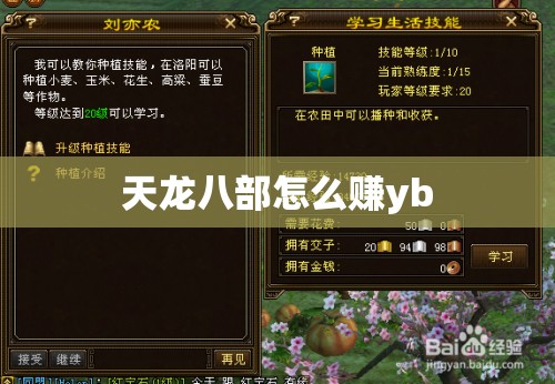 天龙八部怎么赚yb