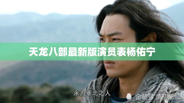 天龙八部最新版演员表杨佑宁 天龙八部最新版演员表杨佑宁