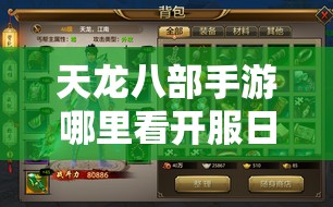 天龙八部私服哪里看开服日期