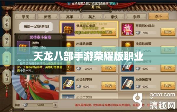 天龙八部私服荣耀版职业 天龙八部私服荣耀版职业