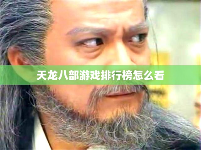 天龙八部游戏排行榜怎么看 天龙八部游戏排行榜怎么看