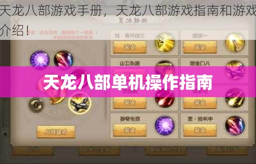 天龙八部单机操作指南 天龙八部单机操作指南