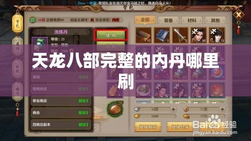 天龙八部完整的内丹哪里刷 天龙八部完整的内丹哪里刷