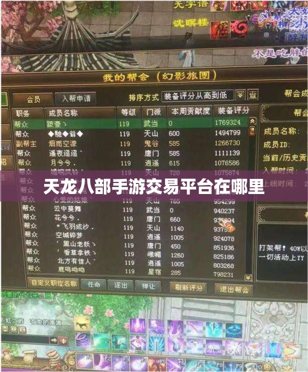天龙八部私服交易平台在哪里