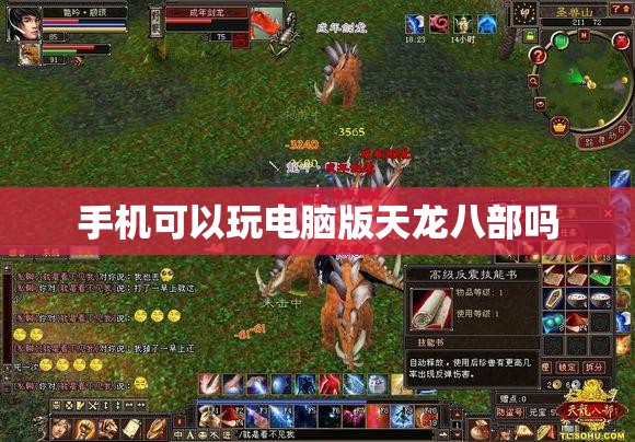 手机可以玩电脑版天龙八部吗