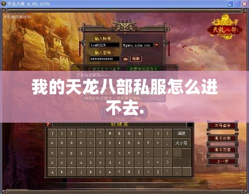我的天龙八部私服怎么进不去. 我的天龙八部私服怎么进不去.