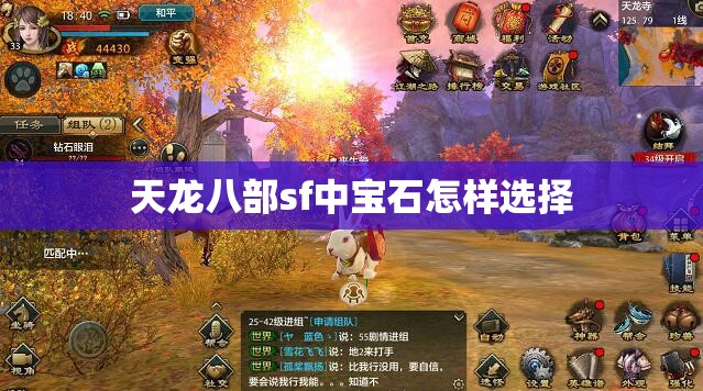 天龙八部sf中宝石怎样选择