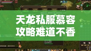 天龙私服慕容攻略难道不香? 天龙私服慕容攻略难道不香?