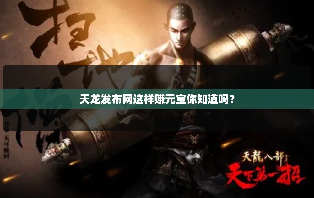 天龙发布网这样赚元宝你知道吗? 天龙发布网这样赚元宝你知道吗?