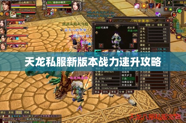 天龙私服新版本战力速升攻略 天龙私服新版本战力速升攻略