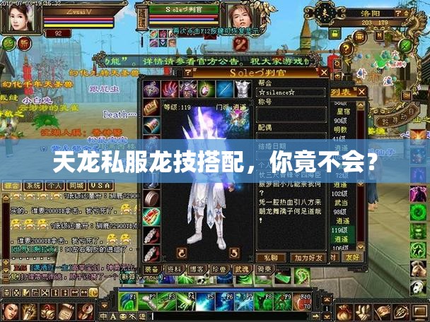 天龙私服龙技搭配,你竟不会? 天龙私服龙技搭配,你竟不会?