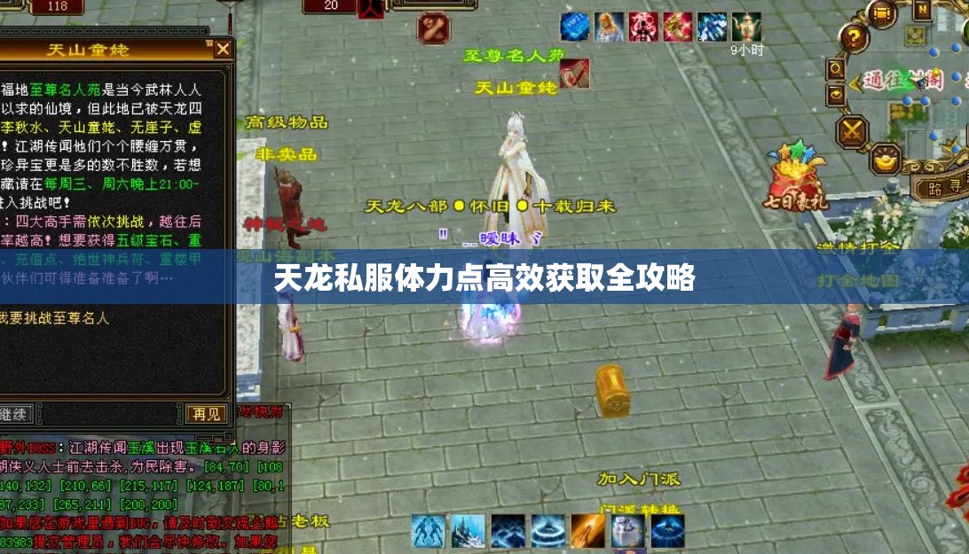 天龙私服体力点高效获取全攻略 天龙私服体力点高效获取全攻略