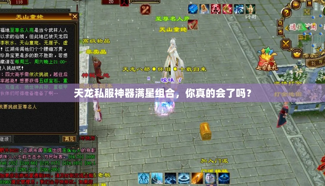 天龙私服神器满星组合,你真的会了吗? 天龙私服神器满星组合,你真的会了吗?