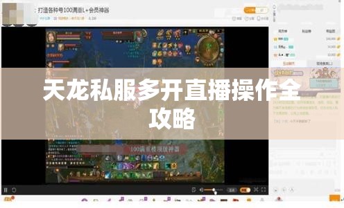 天龙私服多开直播操作全攻略 天龙私服多开直播操作全攻略