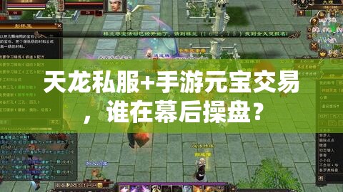 天龙私服+手游元宝交易,谁在幕后操盘? 天龙私服+手游元宝交易,谁在幕后操盘?
