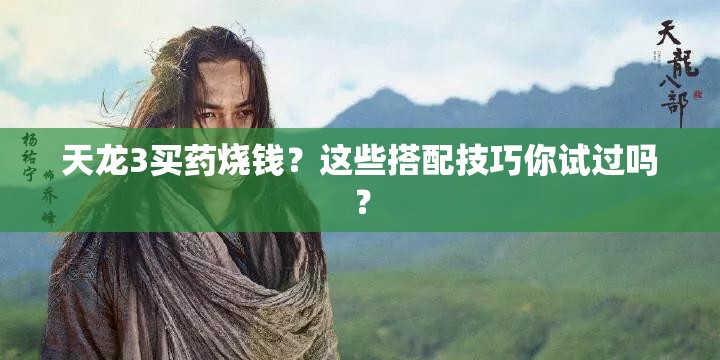 天龙3买药烧钱?这些搭配技巧你试过吗? 天龙3买药烧钱?这些搭配技巧你试过吗?