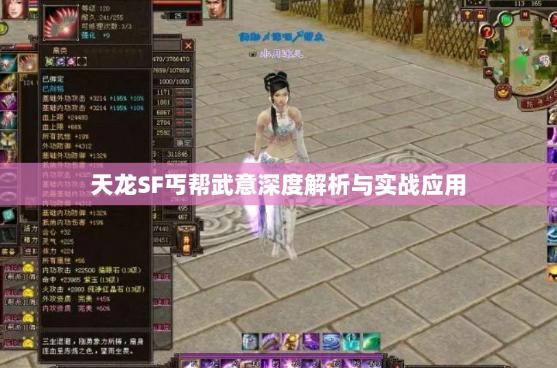 天龙SF丐帮武意深度解析与实战应用 天龙SF丐帮武意深度解析与实战应用