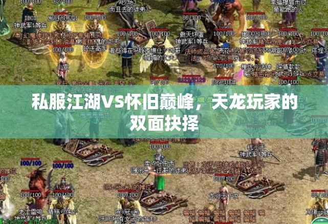 私服江湖VS怀旧巅峰,天龙玩家的双面抉择 私服江湖VS怀旧巅峰,天龙玩家的双面抉择