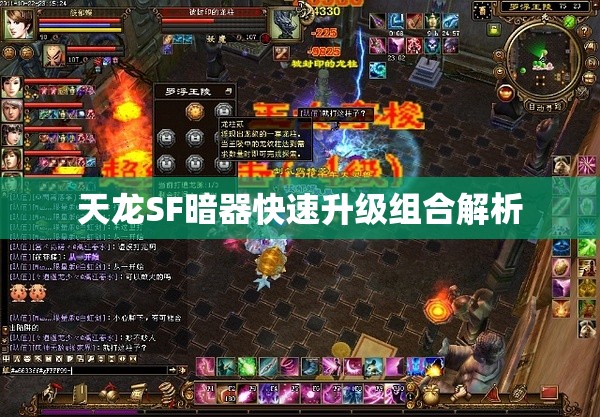 天龙SF暗器快速升级组合解析 天龙SF暗器快速升级组合解析