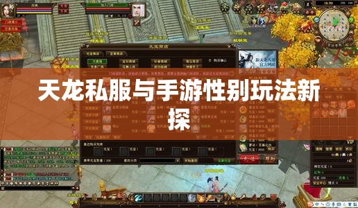 天龙私服与手游性别玩法新探 天龙私服与手游性别玩法新探