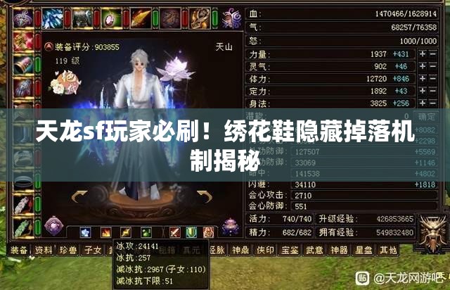天龙sf玩家必刷!绣花鞋隐藏掉落机制揭秘 天龙sf玩家必刷!绣花鞋隐藏掉落机制揭秘